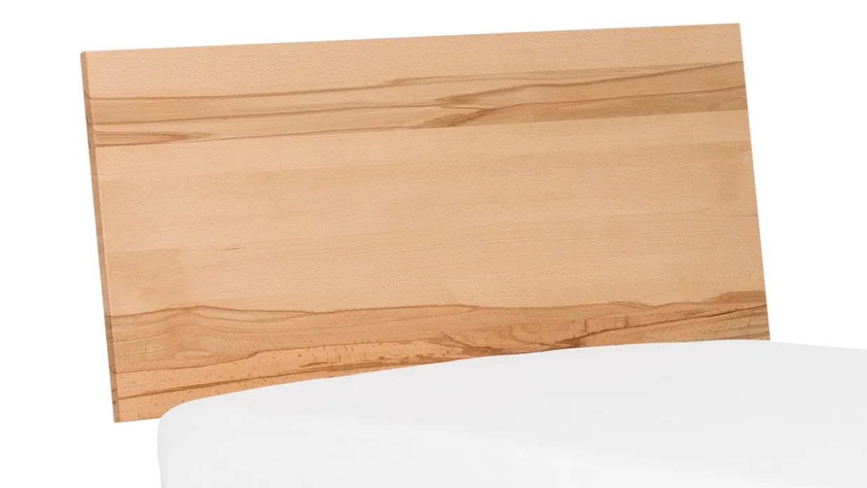 Bed Sky met hoofdbord hout en poten metaal
