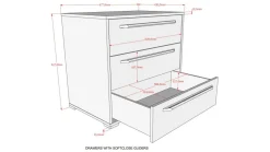 Commode Sam met 3 laden