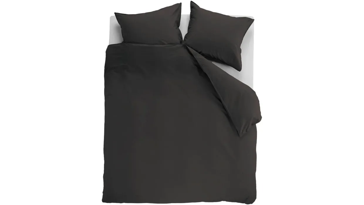 Dekbedovertrek Cotton Uni Antraciet