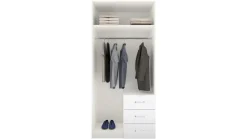 Draaideurkast Compact met laden en houten deuren