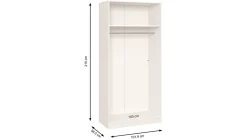 Draaideurkast Compact met laden en hout- en spiegeldeuren