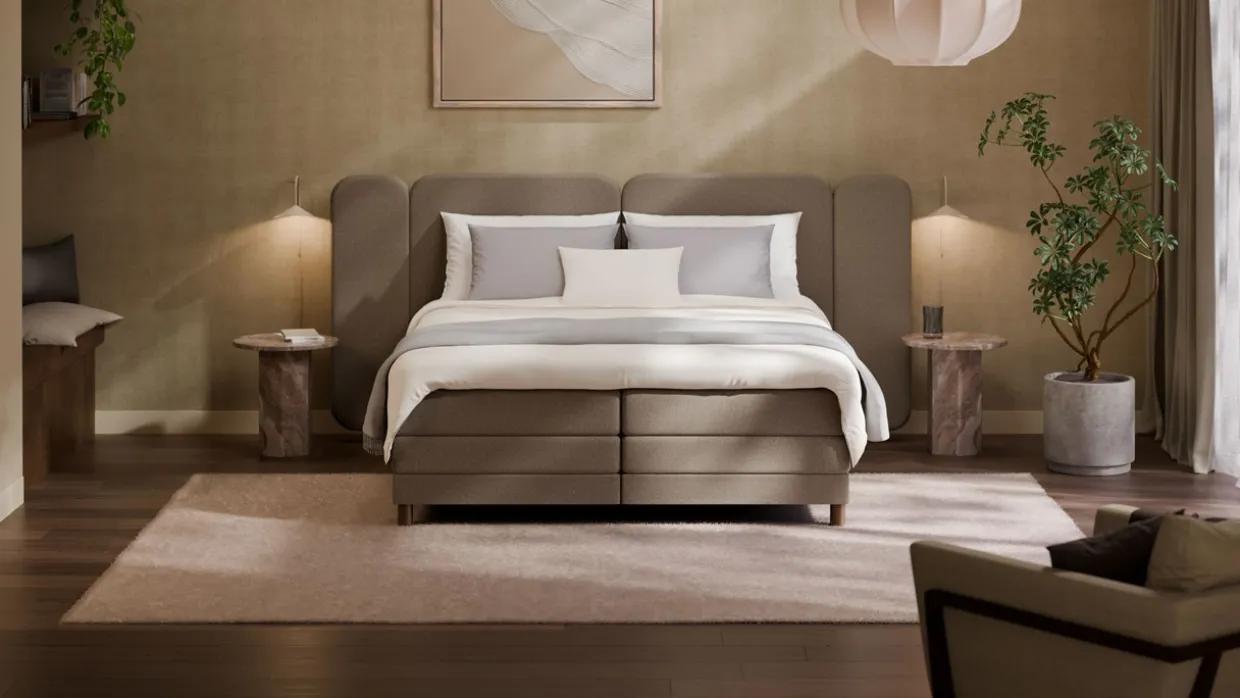 Elektrische boxspring Ridge - Warm wool