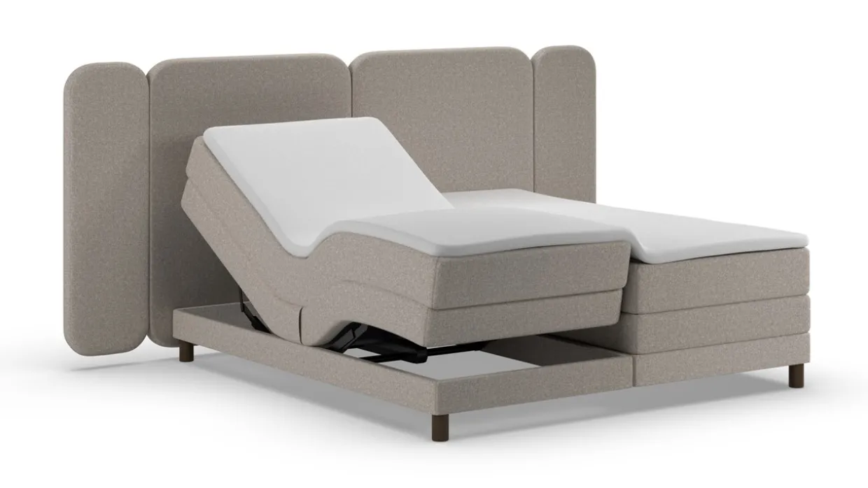 Elektrische boxspring Ridge - Warm wool