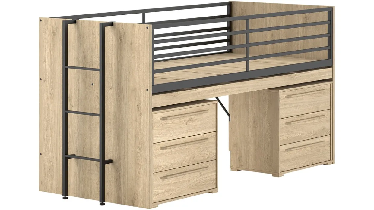Halfhoogslaper Sam met commode 3 laden