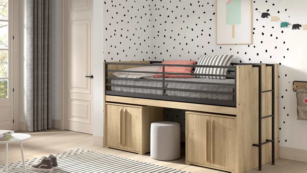 Halfhoogslaper Sam met commode 2 deuren