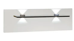 Nachtkast paneel met glas en verlichting Bienne