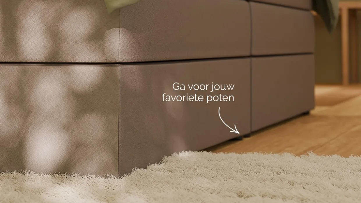 Opbergboxspring Jade - Matte leather