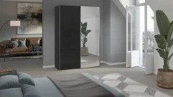 Schuifdeurkast Kixx met glas- en spiegeldeuren