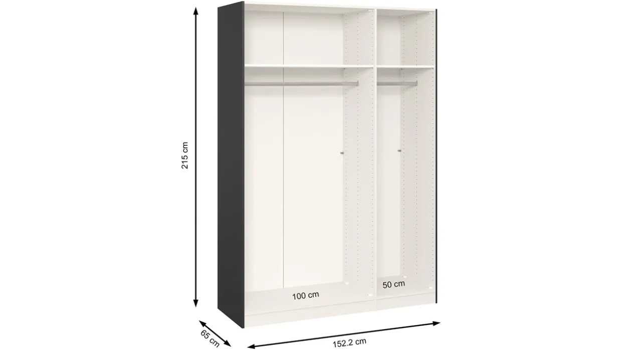 Schuifdeurkast Kixx met houten deuren