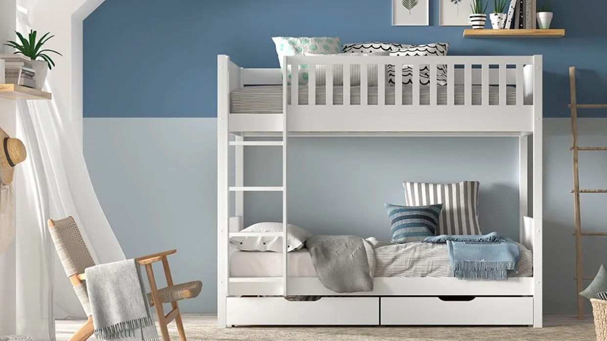 Stapelbed Scott met ladenset