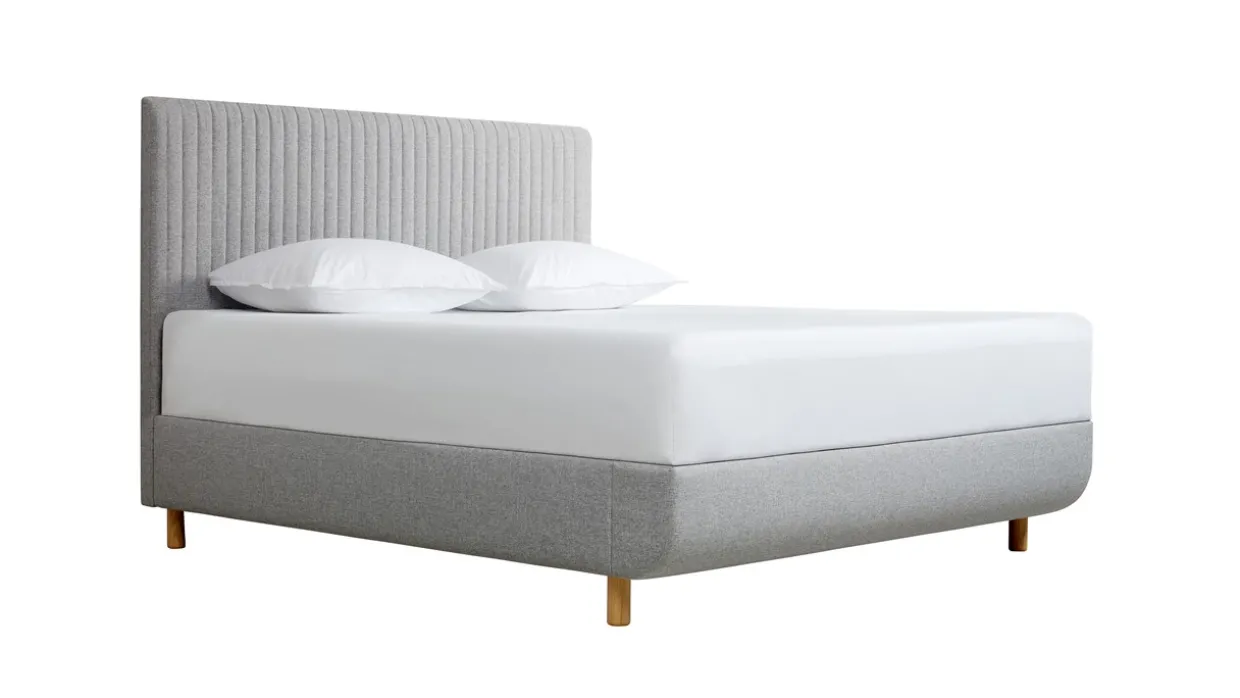 TEMPUR® Bed Arc met hoofdbord Vertical, schotelbodem en Pro matrassen