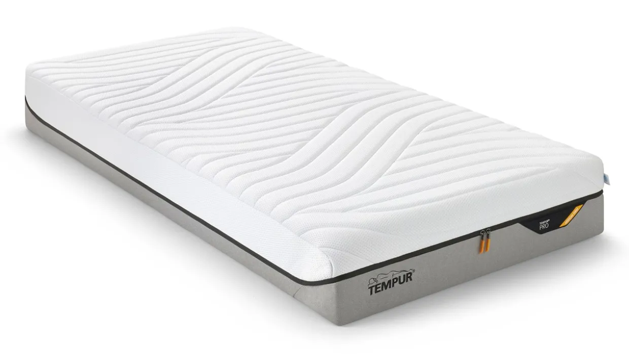 TEMPUR® Bed Arc met hoofdbord Vertical, schotelbodem en Pro matrassen